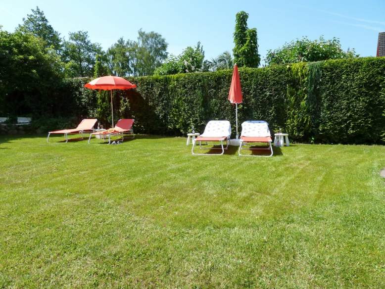 Gartenbereich Residenz Strandnah an der Ostsee